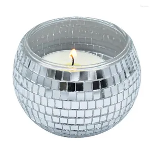 Świecowa uchwyt Tealight Herbata Light Light Disco Glass Miski Stojak na przyjęcie urodzinowe