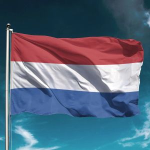 アクセサリーNederlands Flag National Hold Banner Flying Waterproof Outdoors Decor Decor Garden Decoration Wall Backdrop Dutch State Cheer Support