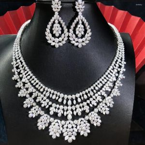 Necklace Earrings Set GODKI Trendy 4PCS Kundan Jewelry For Women Wedding Party Cubic Zircon Crystal Dubai Bridal Addict