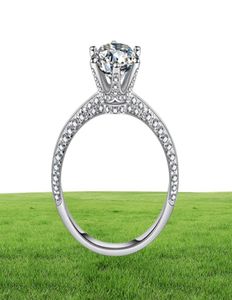 Yanhui Luxury 20ct Lab Diamond Wedding Engagement Rings for Bride 100 Real 925 Sterling Silver Rings Women Fine Jewelry RX279 205082799