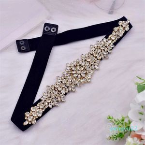 Other Fashion Accessories Women Fashion Elastic Belt Black Wide Sash Rhinestone Decorative Coat Skirt Simple Dress Waistband Ladies Daily