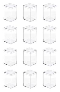 Gift Wrap 12Pcs Transparent Acrylic Box Square Storage Container For Room Organization3012292