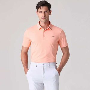 Herr t-shirts azureway nya herrkläder snabb torkning kort slved t-shirt casual lapel polo skjorta kläder män sommarstoppar y240506