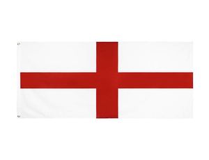 I lager 3x5ft 90x150cm hängande vit bakgrund Röda korset Storbritannien England flagga och banner för firande dekoration4539486