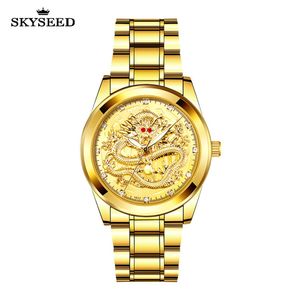 TD0009 시계 Tiandai Gold Relief Plate 개인화 된 Men039S 40mm Quartz Dragon 5783631