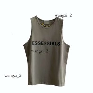 ESS Vest Designer T Shirt EssentialsClothing Mens Tank Top Essentials -shirt Trend Brand Lettering Cotton Lady Sports Casual Loose High Street Sleeveless Vest 248