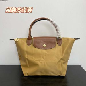 Luxury Leather Designer Brand Nylon Shoulder Bag Tote High Version Bag Classic Nylon Dumpling Bag One Shoulder Tote Bag Stor kapacitet Folding Bag8qr1