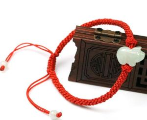 A goods jade jade pig red rope jade bracelet men and women models zodiac pig bracelet can be adjusted3658020