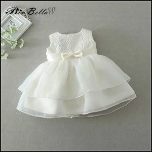 Christening dresses Princess Elegant Dress Baby Girl 0-24M Vestedo Stuttu Lace Baptist Role Play Childrens Clothing Q240507