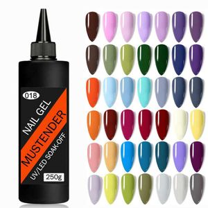 Nail Gel 250g ألوان الصلبة تل تلميع الحلوى Macarons UV الورنيش الصالون الصالون أداة Manicure 120 Q240507