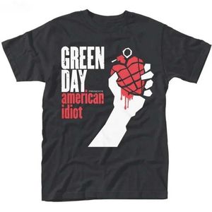 Męskie koszulki letnia marka Tshirt Green Day American Idiot Cover T Shirt Men T Shirts 2024 NOWOŚĆ J240506