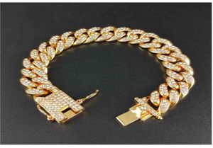 Special offer bracelet Jewelry 12mm thick diamond hiphop hip hop trendsetter Cuba chain fashion gift270m8752545