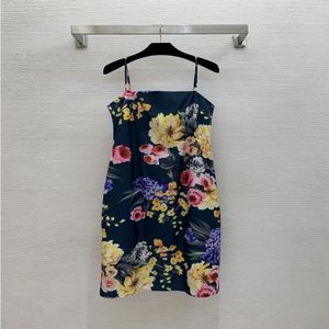 Fashion And And American Fashion European And Slimming Pink Designer Yellow Floral New Slim Fit 2024 Print Fit, Buttocks Wrapped Strapl Wfjm