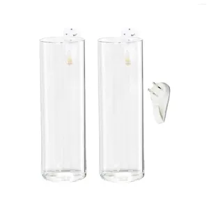 Vasen 2pcs Glaswand hängende Pflanzer Terrarium Ornament Hydroponic Testrohrblüte Vase Pflanze Propagationsstationen