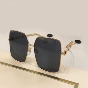Модные солнцезащитные очки Luxury-0724 с ультрафиолетовой защитой для женщин Винтажный квадратный металлический рам