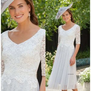 Weiß eine Linie ISspirato Mutter des Brautkleides gegen Nacken Kurzarm Applikation Ruched Wedding Gäste Kleid Tee Länge Abendkleid 0508