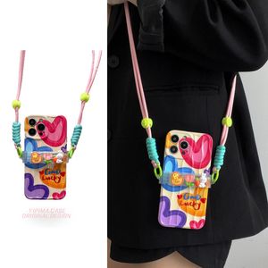 Rainbow Back Clip für Apple 14Promax Crossbody iPhone13 Telefonhülle 12 Influencer 11 Liebe 15 Mädchen Fashion Phone Case