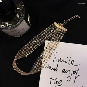 Chains Fashion Sequins Invisible Necklace Chocker Clavicle Chain Female Neck Jewelry Neckband Sexy Accessories Creative Gifts