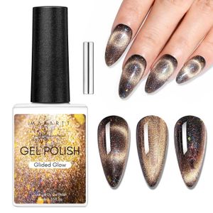 Nail Gel Makartt Polish Black Hole Sparkly Cat Eye Glitter Fall 10 ml med Magnet Stick Soak Off UV/LED Manicure Q240507