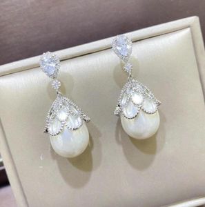 Leghielier dangle bilincolor Fashion White Pearl Drop Earrings for Women5317562