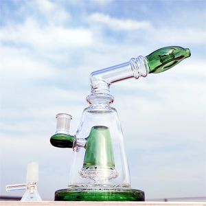 Oggango da 8 a 9 pollici su larga scala uovo multi colore giaccino in vetro bong dabber rig di riciclatore tubi bongs tubo di fumo da 14 mm giunto femmina statunitensile