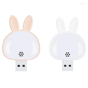 Tischlampen 2pcs USB Leselampe Mini Nacht hell Smart Voice 3 Farbschreibtisch für Schlafzimmer Kinderzimmer Pink Weiß langlebig