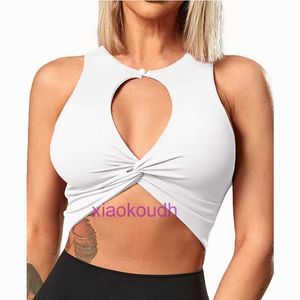 Tasarımcı Üstler Seksi Lul Kadın Yoga iç çamaşırı Yeni Twist Tasarım Hollow Toplul Kadınlar Spor Arka Tank Pilates Fitness OK42