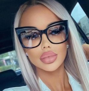 Sunglasses HKNA 2022 Cat Eye Women Luxury Square Oversized Glasses Big Frame Gradient Shades For Whole Gafas De Sol8060247