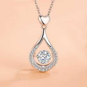 Luxusdesigner Anhänger Halskette Victoria Sparkly Luxury Schmuck 925 Sterling Fill Tropfen Wasser CZ Diamant Frauen Anhänger Kettenkette für Liebhaberfreunde