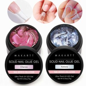 Nail Gel Makartt solid nail gel is used for acrylic tip glue curing needs UV pressing on false nails Q240507