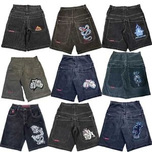 Men's Shorts JNCO baggy Shorts Y2K New Harajuku Hip Hop Embroidery Oversized Denim Shorts Men Women Retro Gothic Basketball Shorts Strtwear T240507