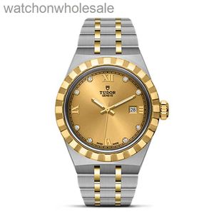 Luxury Tudory Brand Designer Designer Owatch Emperor Watch Royal Series Automatic Macchine Automate Watch Watch Belt Gold Diamond Gold M28303-0006 con logo reale 1: 1