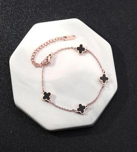 Fourleaf clover 7 개의 작은 데이지 팔찌 종소리 길이 수명 팔찌 팔찌 나비 술 펜던트 구슬 anklet jewelry gift8037092