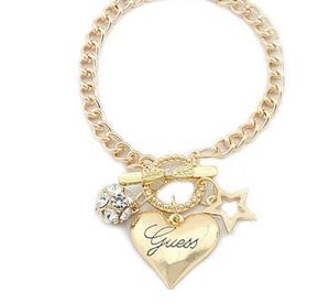Fashion Silver Women Jewelry Crystal Cuff Charm Bangle Chain Pendant Bracelet3289936