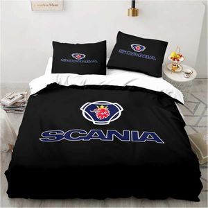 寝具セットScania Bedding Truck Twin Bedding Set 3ピースコンフォートセット寝具セット両面寝具J240507