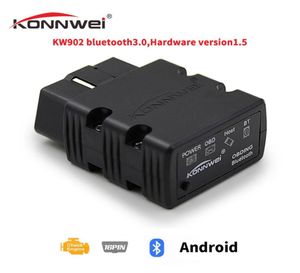 Konnwei Mini Tool Bluetooth v12 obd2 KW902 Адаптер -адаптер Адаптер автомобиль для андроидсимбия для OBDII Protocol4961015