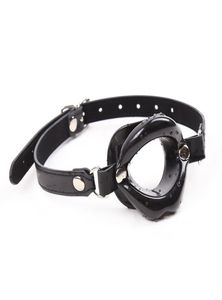 3 Color Sexy Lips PU Leather Belt Rubber Mouth Gag Open Fixation Mouth Stuffed Oral Sex Gag for Women Adult Sex Products Toys S1012346764