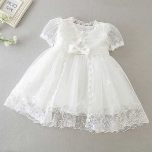 Taufkleider Baby Baptisten Kleid Weihnachten 1 Erste Geburtstagsfeier Prinzessin Weißer Ball Q240507