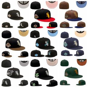 White Sox- litera baseballowe czapki kość na zewnątrz gorras hombre moda casquette chapeu kobiety pełne zamknięte czapki