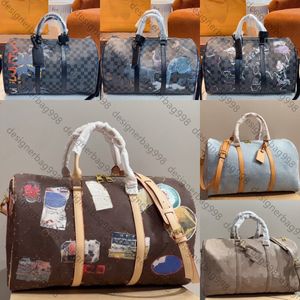 Новый стиль Hot Designer Designer Desuffer Bag Men и Women Fashion Travel Bag Classic Sudbag Simbag Printed Canvas кожаная сумка сумочка