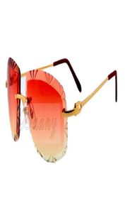 19 neue Farbgravurlinsen Hochqualität geschnitzte Sonnenbrille 8300075 Casual Ultralight Metal Spiegelbeine Sonnenbrille Größe 60181348809