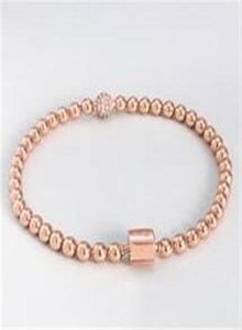 2019 New 100 925 Sterling Silver Rose Gold Gold Bracelets Pavion Chain Bracelets com zircônia cúbica para mulheres pulseira autêntica jew5315216