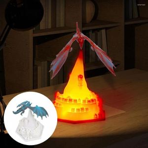 Night Lights 1 Set Bedside Lamp Useful 3D Printed Art 2 Colors Light