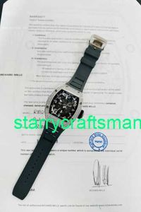 RM Luxury Watches Mechanical Watch Mills RM010 18K White Gold Factory Diamonds Watch Stbq