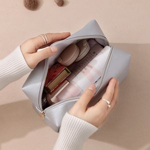 BIG hand-held cosmetic bag, plain octagonal bag, travel storage bag, cosmetic bag, large capacity and high-end feel