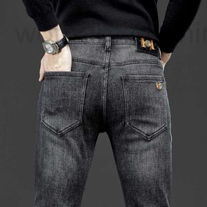 Men's Jeans Designer high-end mens jeans elastic pants autumn and winter men small straight leg slim fit pants W8EM