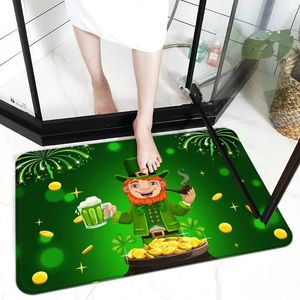 Teppiche 1pc St. Patrick's Day Themed Floor Matte Nicht rutsch innern im Freien im Freien im Freien Dezore Teppich Wohnzimmer Fußmatten Küchenbad Teppiche