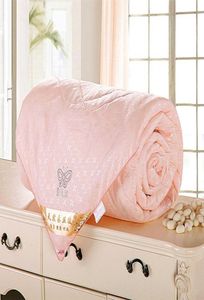 Puntatore di seta a gelso naturale per l'inverno Summer Twin Regen King Full Size Dimiela Quilt Bianco Pink Pink Beige Filler24363710871