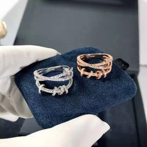 Desinger Indeks Finger Diamond Pierścienie Kobiety 925 Sterling Srebrna modna moda modna nisza
