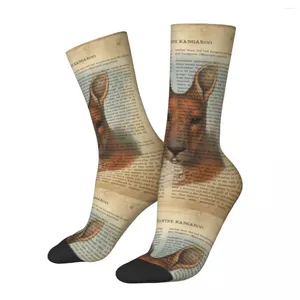 Meias masculinas meias loucas engraçadas para homens antilopina hip hop vintage kangaroo happy qualidade padroniz